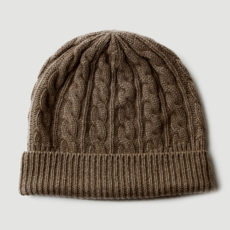 100% Pure Cashmere Knit Beanie - Beanie Cuffed Knit 评论和价格