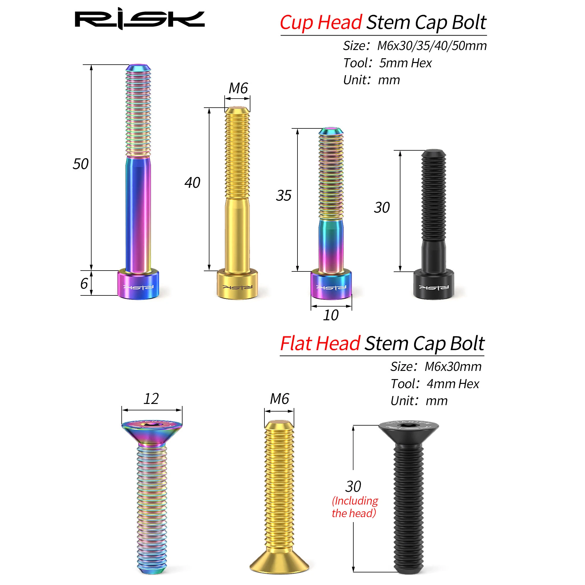 RISK Bike Titanium Bolt Screw  - Snapback Hat Flat 评论和价格