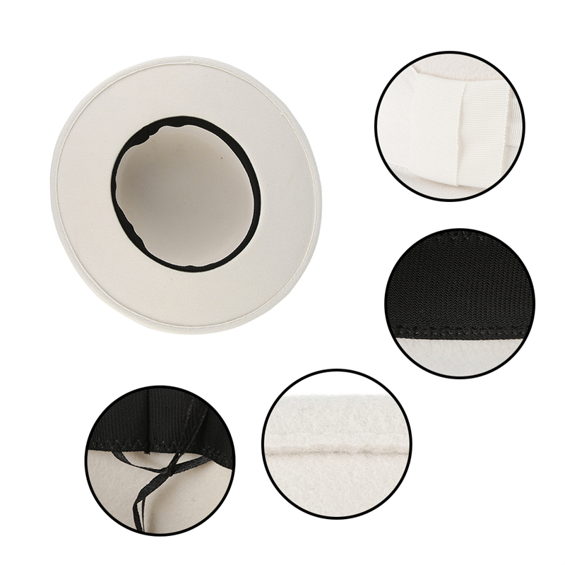 100% Wool White Autumn Winter  - Fedora Hat Wool 评论和价格
