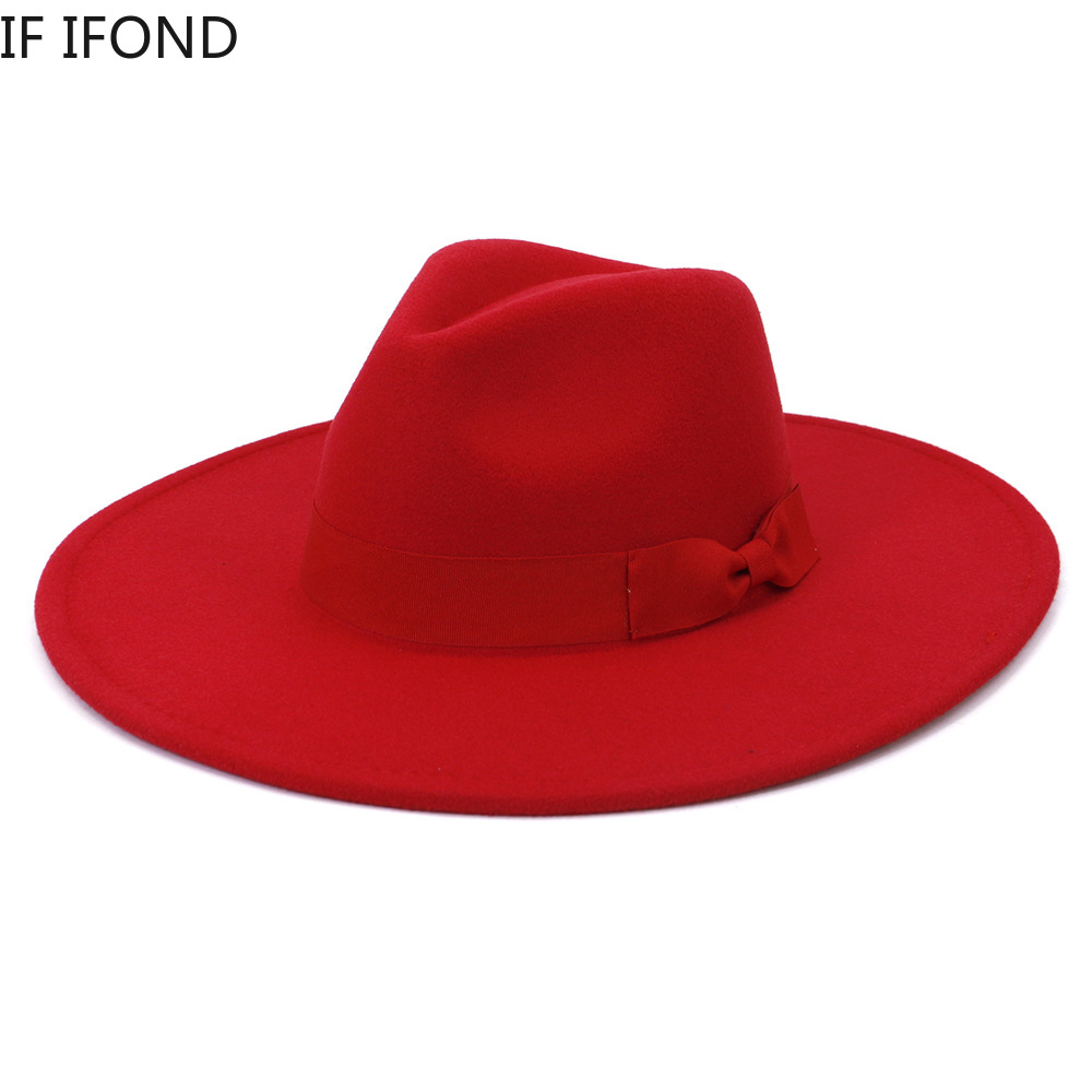 Big Wide Brim Women Hats 2021  - Fedora Hat Wool 评论和价格