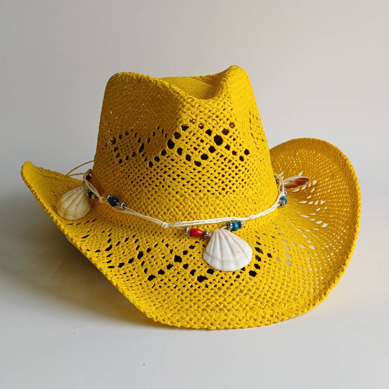 Bright yellow Cowboy Straw Hat - Cowboy Hat Straw 评论和价格