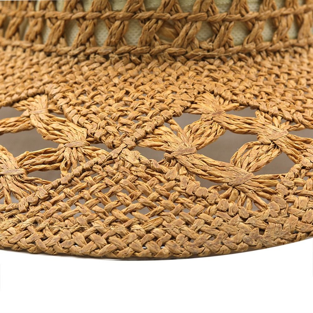 Vintage Wide Brim Hollow Straw - Cowboy Hat Straw 评论和价格