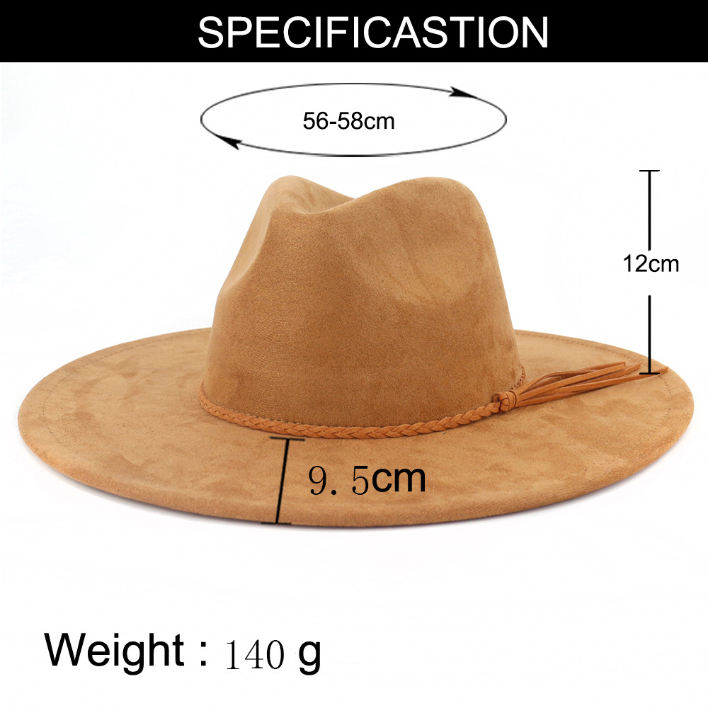 Vegan Suede Hat Teardrop shape - Fedora Hat Wool 评论和价格