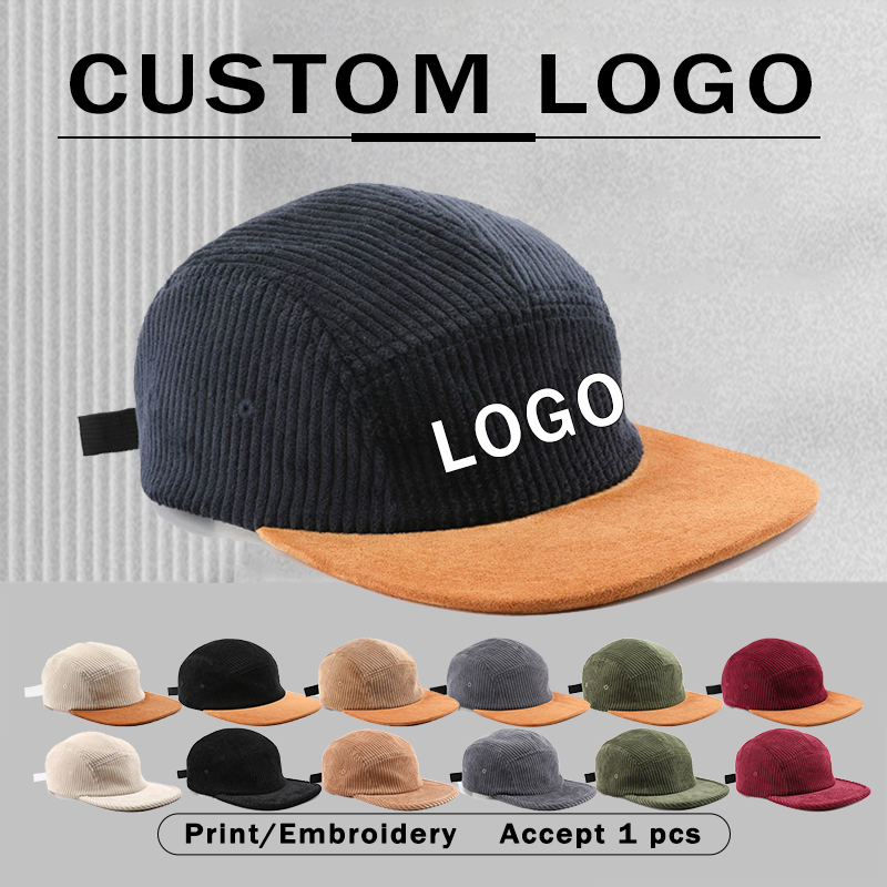 New 5-panel Splicing Corduroy  - Corduroy Cap 5 Panel 评论和价格