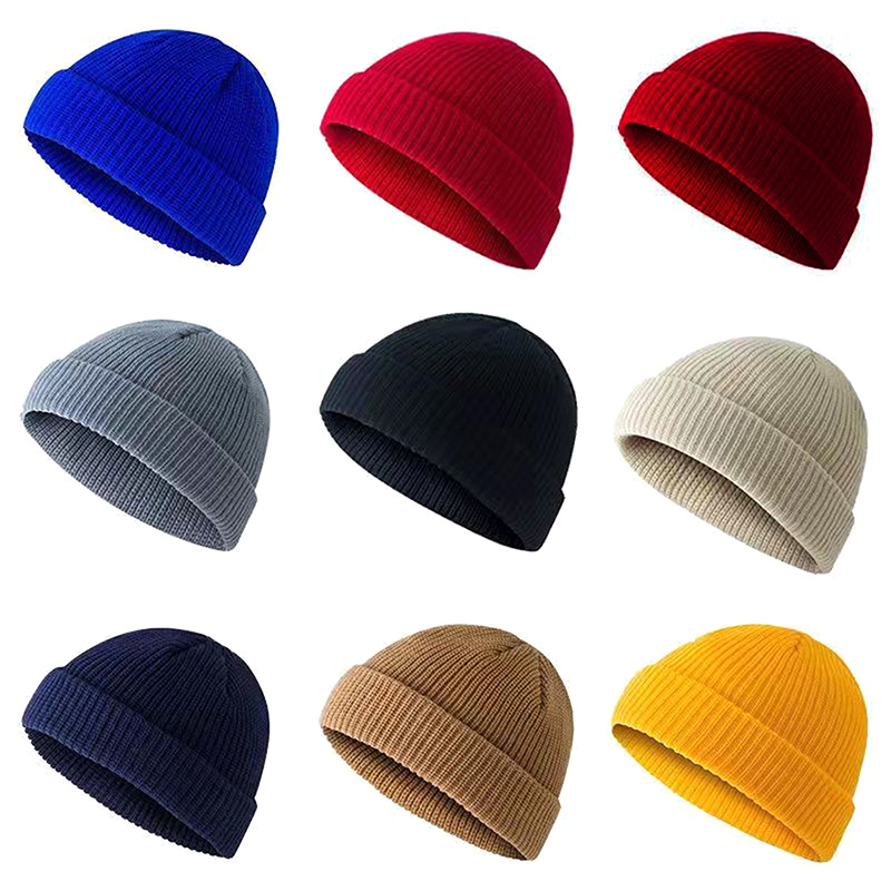 1Pcs Winter Warm Unisex Wool B - Beanie Cuffed Knit 评论和价格